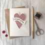 Personalised Embroidered Keepsake Card For Mum, thumbnail 3 of 5