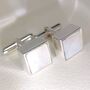 Mother Of Pearl Sterling Silver Cufflinks, thumbnail 1 of 2