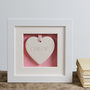 Engraved Ceramic Heart Christening Box Frame, thumbnail 4 of 5