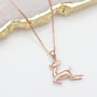 Personalised 18ct Rose Gold Plated Bambi Necklace, thumbnail 2 of 4