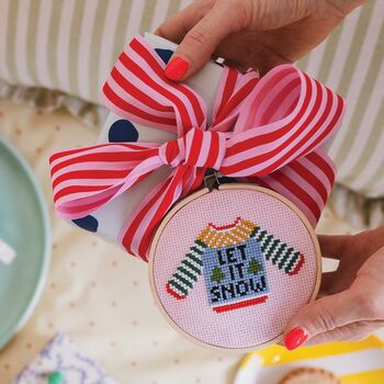 Let It Snow Christmas Cross Stitch Kit, 4 of 6