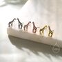 Sterling Silver Cute Little Giraffe Stud Earrings, thumbnail 1 of 12