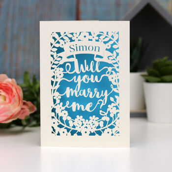 Personalised Papercut Proposal Card, 7 of 10