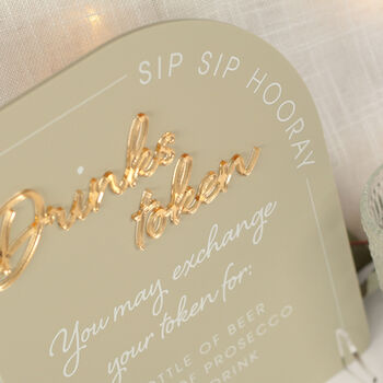 Retro Ticket Wedding Favour Drinks Tokens, 4 of 7