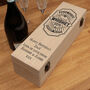 Personalised Whiskey Label Hinged Wooden Bottle Box, thumbnail 1 of 2