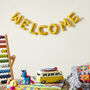 Fair Trade Letter Garland Welcome Eco Felt Decor 95cm, thumbnail 2 of 9