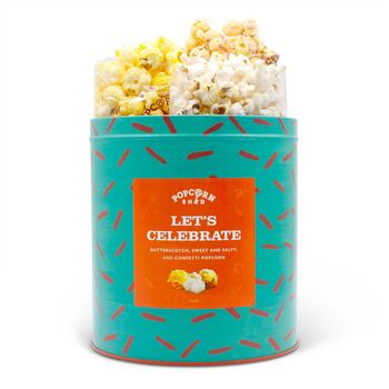 Let's Celebrate Gourmet Popcorn Gift Tin, 6 of 7
