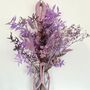 Purple Dried Flower And Macrame Hanger, thumbnail 1 of 4