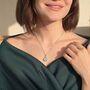 Aquamarine March Birthstone Sterling Silver Necklace, thumbnail 3 of 4