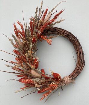 Small Autumn Dried Flower Wreath, 2 of 6