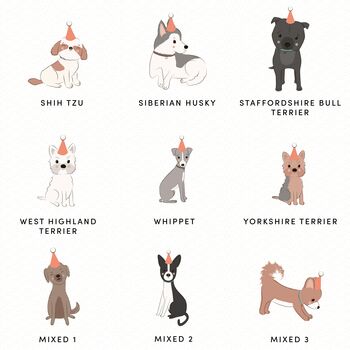 The Dog Lover's A To Z With Personalised Dog Breed Birthday Card, 11 of 12