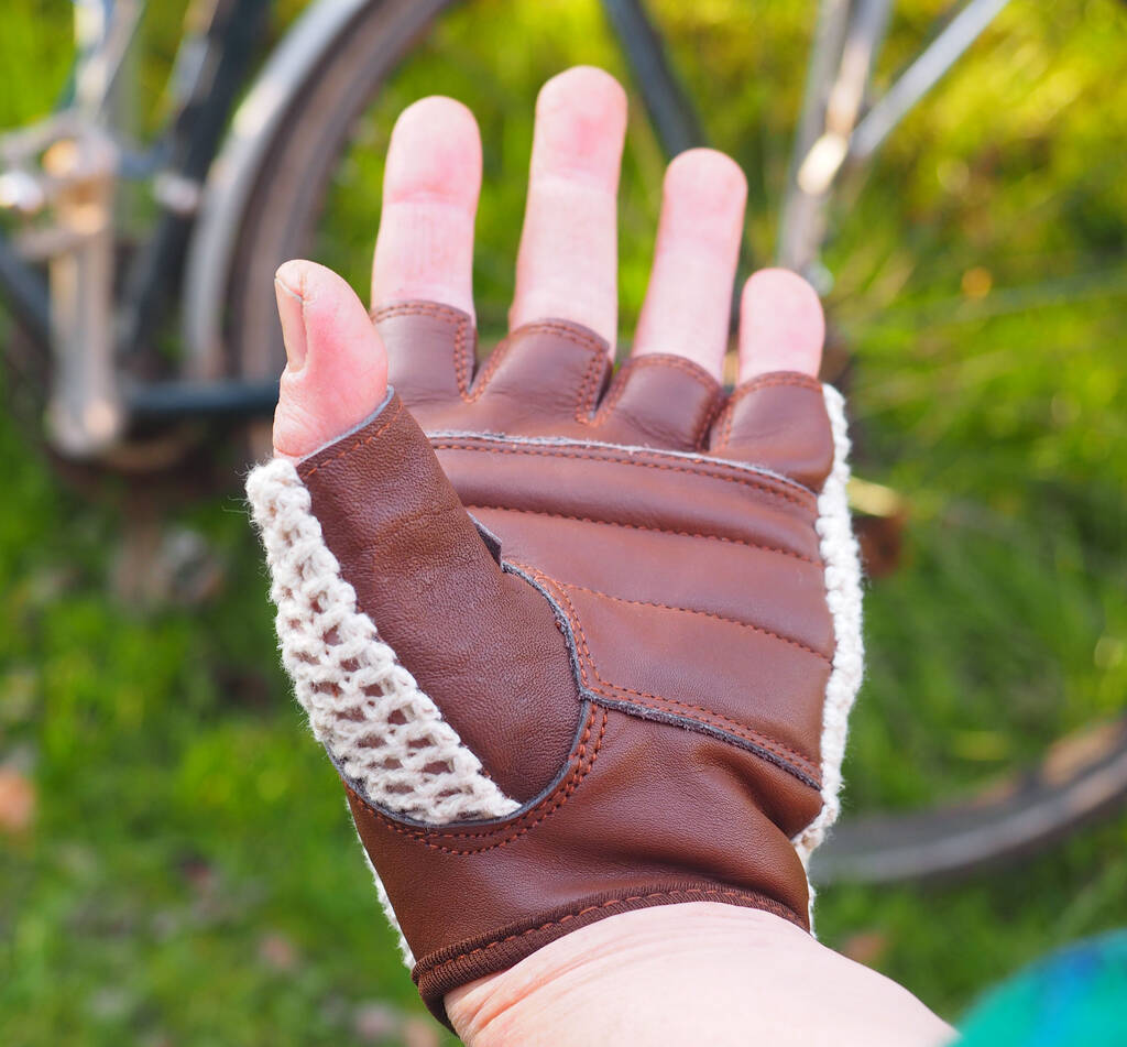 Personalised Men's Leather Cycling Gloves By Stabo