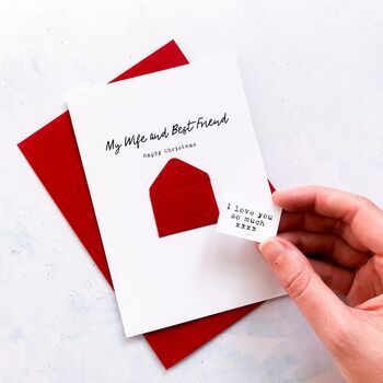 Personalised Best Friend Mini Envelope Christmas Card, 5 of 5