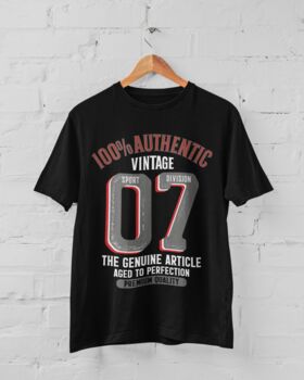 'Authentic Vintage 2007' 18th Birthday Gift T Shirt, 6 of 8