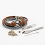 Personalised Taupe Leather Double Urn Bracelet For Ashes Memorial Keepsake Jewellery For Women And Pets, thumbnail 9 of 9