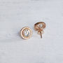 Rose Gold Swarovski Crystal Earrings, thumbnail 3 of 6
