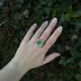 Large Round Emerald Reef Adjustable Ring, thumbnail 1 of 10