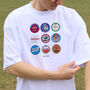 Aston Villa Football Beer Mats Oversized T Shirt, thumbnail 5 of 10