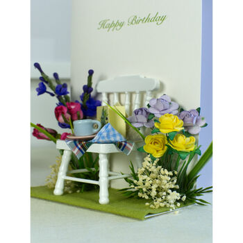 Birthday Garden Chair Personalised Card, 6 of 12