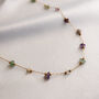 Non Tarnish Gemstone Nugget Bead Chain Necklace, thumbnail 7 of 10