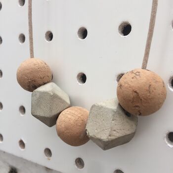 Cork And Concrete Necklace, 2 of 3