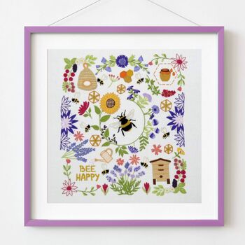 Bees And Blossoms Hand Embroidery Kit, 7 of 12