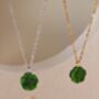 Botan Flower Natural Green Jade Necklace, thumbnail 6 of 11