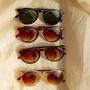 Matte Tortoise Shell Classic Round Sunglasses, thumbnail 4 of 4