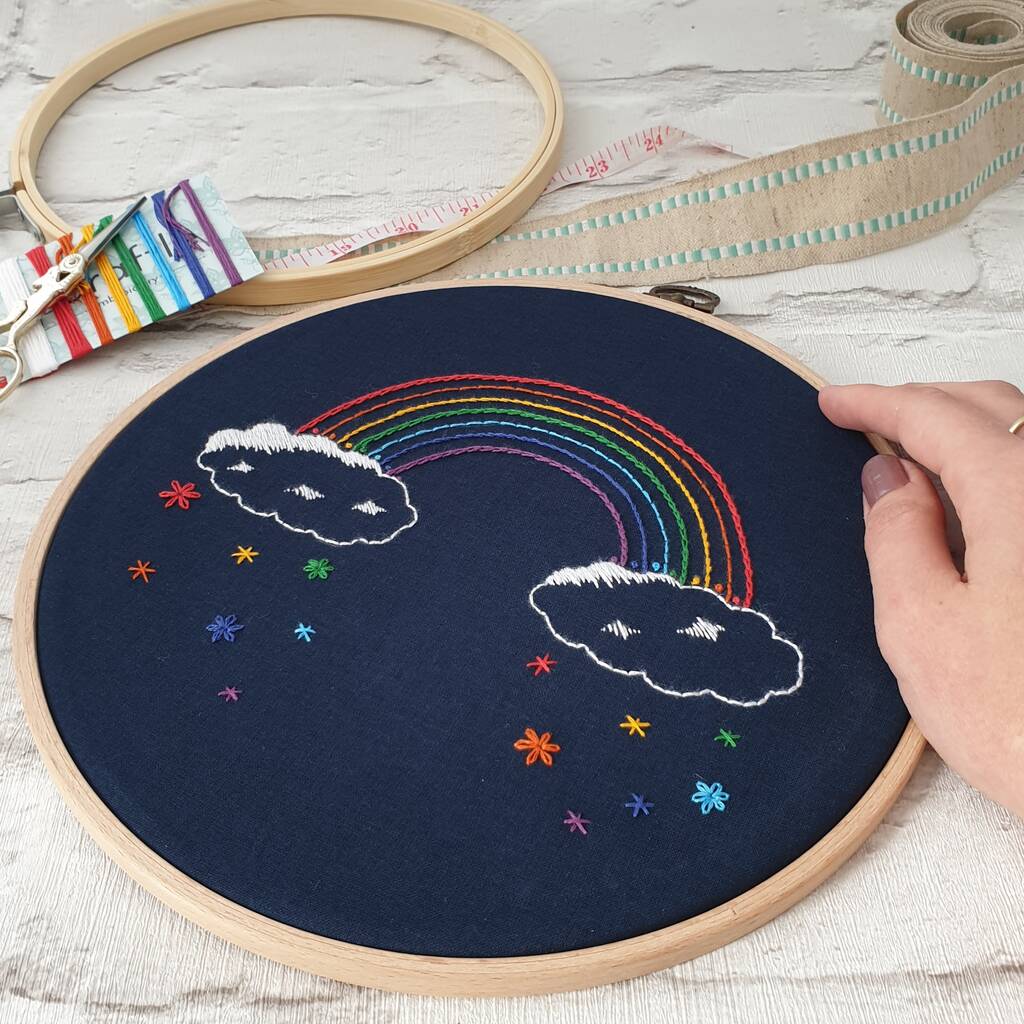 Rainbow Embroidery Kit By Paraffle Embroidery