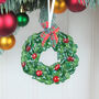 Handmade Glass Wreath Christmas Tree Decoration, thumbnail 1 of 6