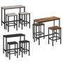 Dining Table Set Bar Stools Industrial Steel Frame, thumbnail 10 of 10