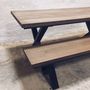 Salford Oak X Shaped Legs Bold Dining Table, thumbnail 7 of 8