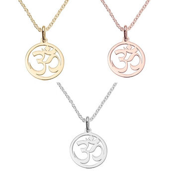 Om Yoga Necklace In Solid Silver, 3 of 7