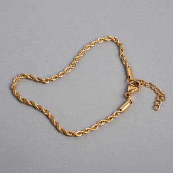 Steel Thin Rope Bracelet Adjustable Chain, 10 of 11