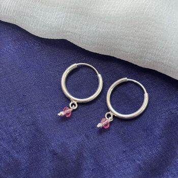Pure Silver Bali Asian Tiny Unisex Hoop Earring, 3 of 8