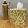 Wooden Tissue Box Cover Gold Acorn, thumbnail 2 of 4