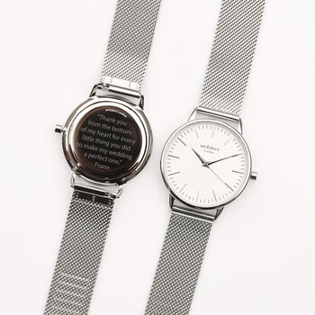 Ladies Personalised Architect Watch In Silver, 7 of 7