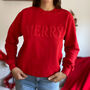 Merry Christmas Jumper With 3D Bubble Letters, thumbnail 2 of 6