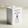Personalised New Home White Wooden Tea Light Holder, thumbnail 2 of 4
