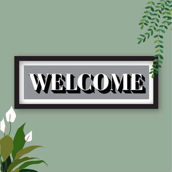 Welcome Framed Typography Print, 4 of 10