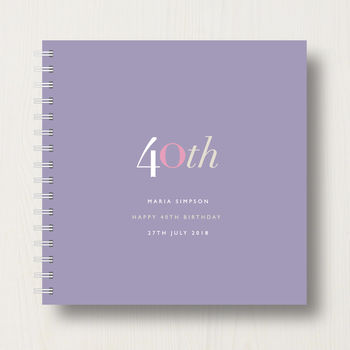 Personalised 40th Birthday Memory Book Or Album, 9 of 11