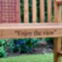 Personalised Bench With Engraved Plaque, thumbnail 4 of 8
