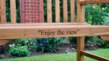 Personalised Bench With Engraved Plaque, 4 of 8