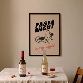 Pasta Night Every Night Illustrated Pasta Print, 4 of 6