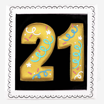 Hand Iced 21st Birthday Letterbox Biscuits, 2 of 4