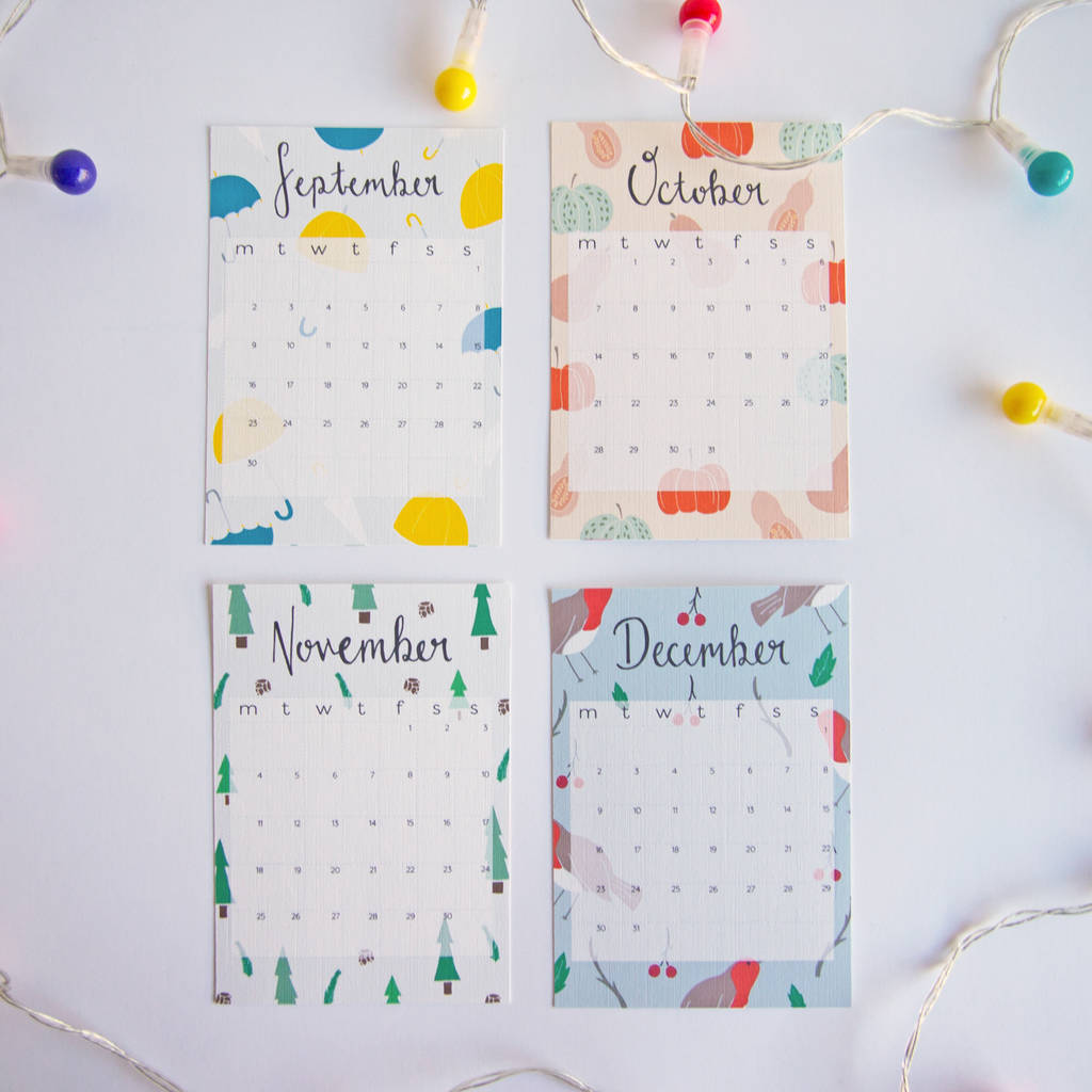 2019 mini desk calendar by not only polka dots notonthehighstreet com small desk calendars 2019