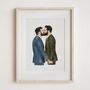 Personalised Couple Portrait – Hand Drawn Watercolour Lgbtq Gift, thumbnail 6 of 11