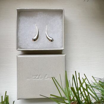 Tusk Drop Sterling Silver Earrings, 7 of 7