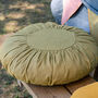 Round Linen Cushion, thumbnail 3 of 8