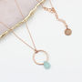 18ct Rose Gold Plated And Semi Precious Stone Necklace, thumbnail 3 of 6